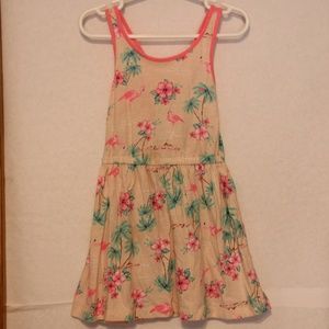 Carters Pink Flamingo Keyhole Back Sundress